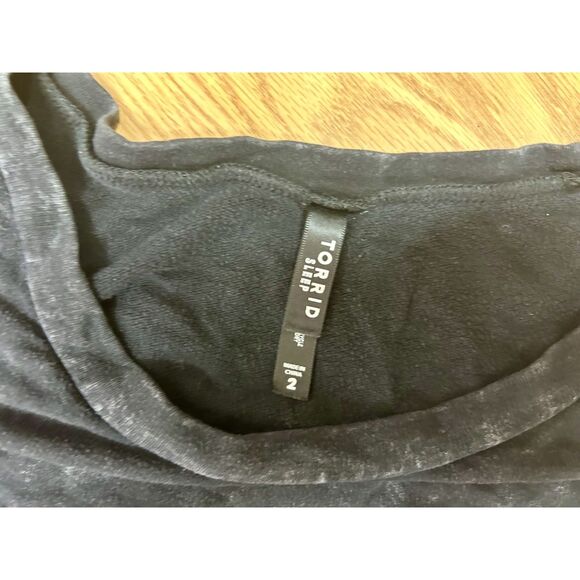 2X - Torrid Sleep Coordinate Set - Mineral wash black - pajamas - loungewear - Picture 5 of 7